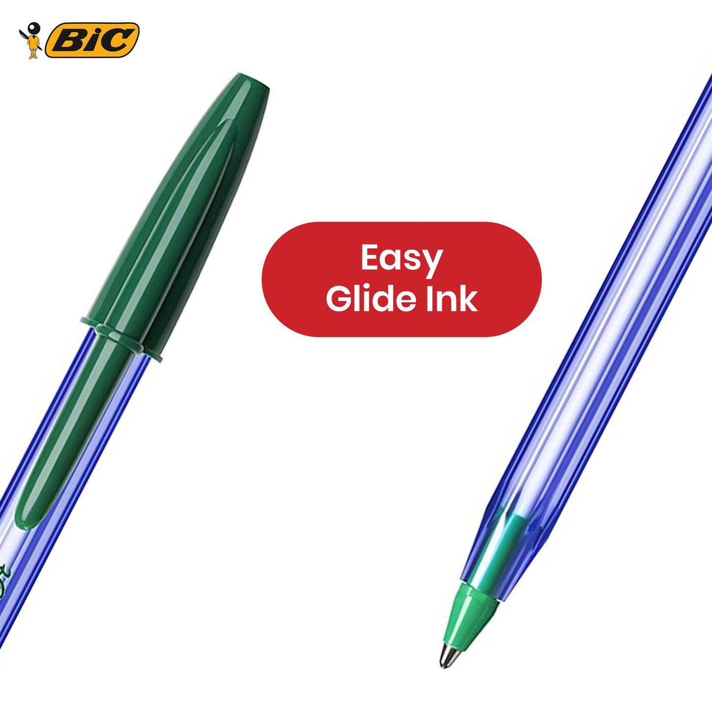 BIC Cristal Soft Ballpoint Pens - 1.2mm Medium Tip Assorted Ink Pen (Pack of 20)