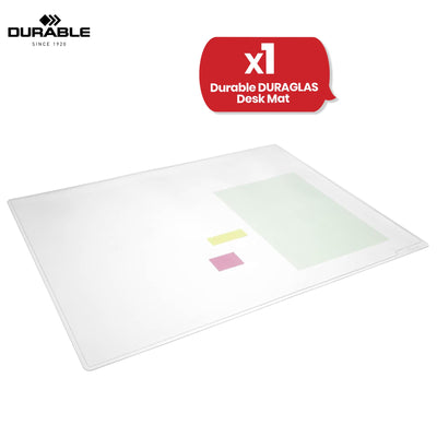 Durable DURAGLAS Desk Mat - Transparent Anti-Slip Laptop Mats, Anti-Glare Computer Mat for Desk