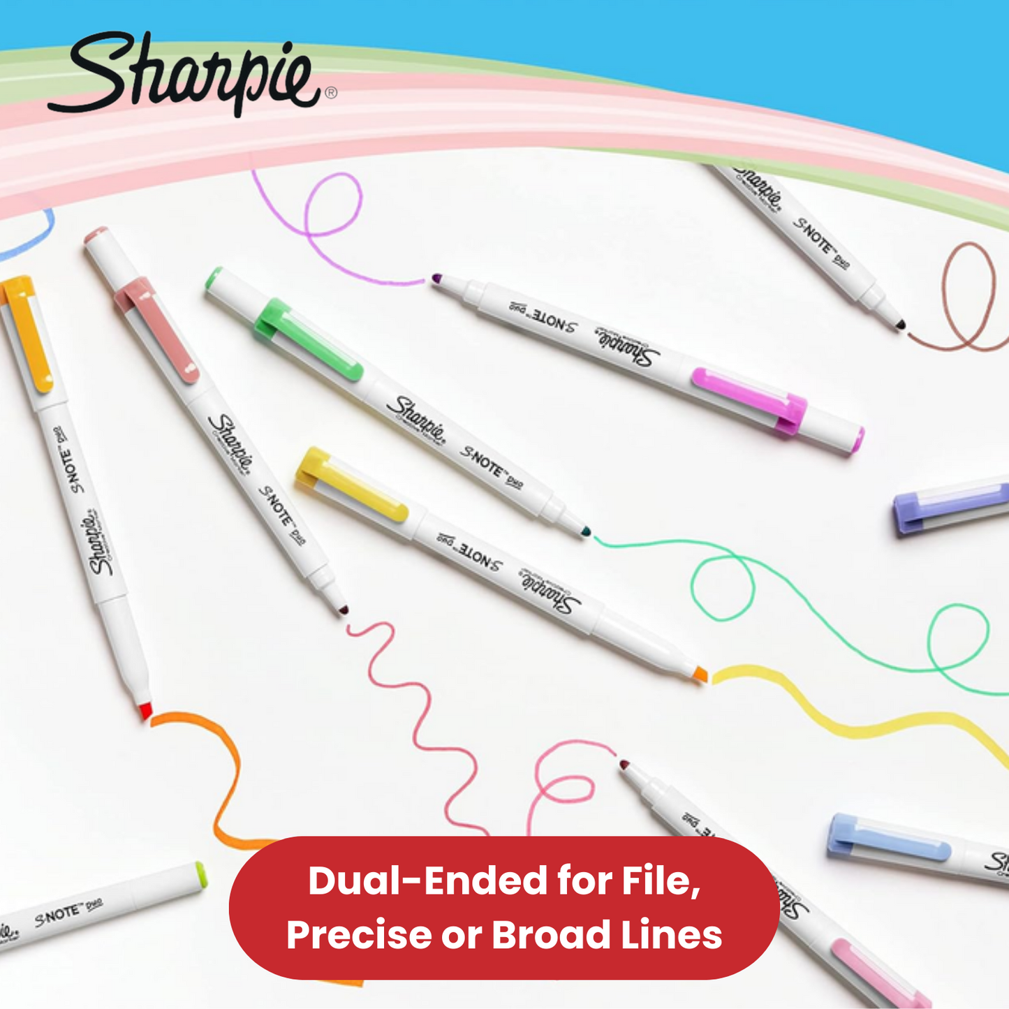 Sharpie S Note Duo Twin Tip Asst PK16