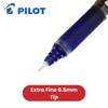 Pilot V5 Rollerball Pen Rubber Grip Needle Point 0.5mm Blue- Pack of 1