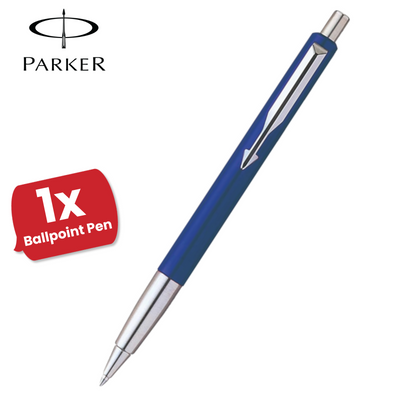 PARKER VECTOR BLUE BALLPOINT MEDIUM NIB BLUE INK