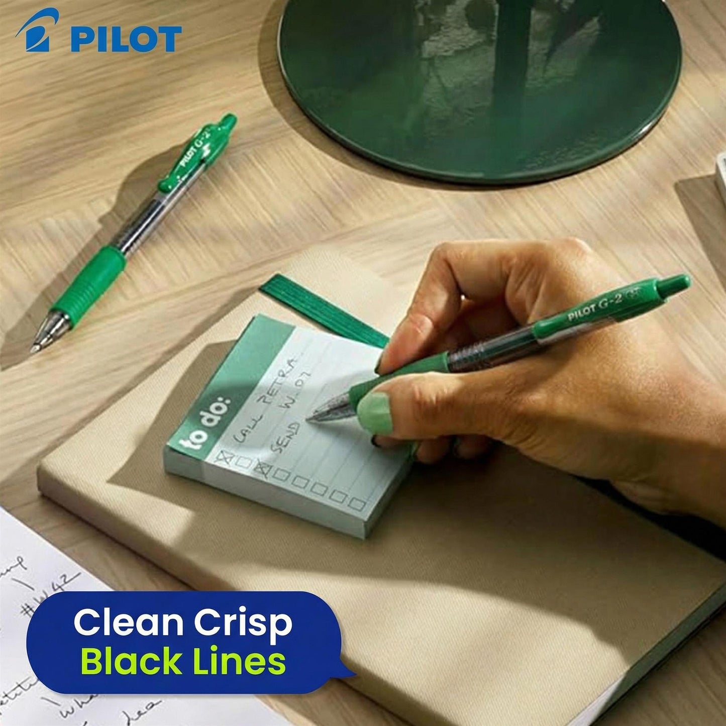 Pilot G-207 Retractable Gel  Rollerball Medium Mixed Value - Green - Pack of 3
