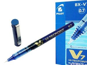 Pilot V7 Rollerball Pen 0.7mm Needle Tip Blue - Pack of 3