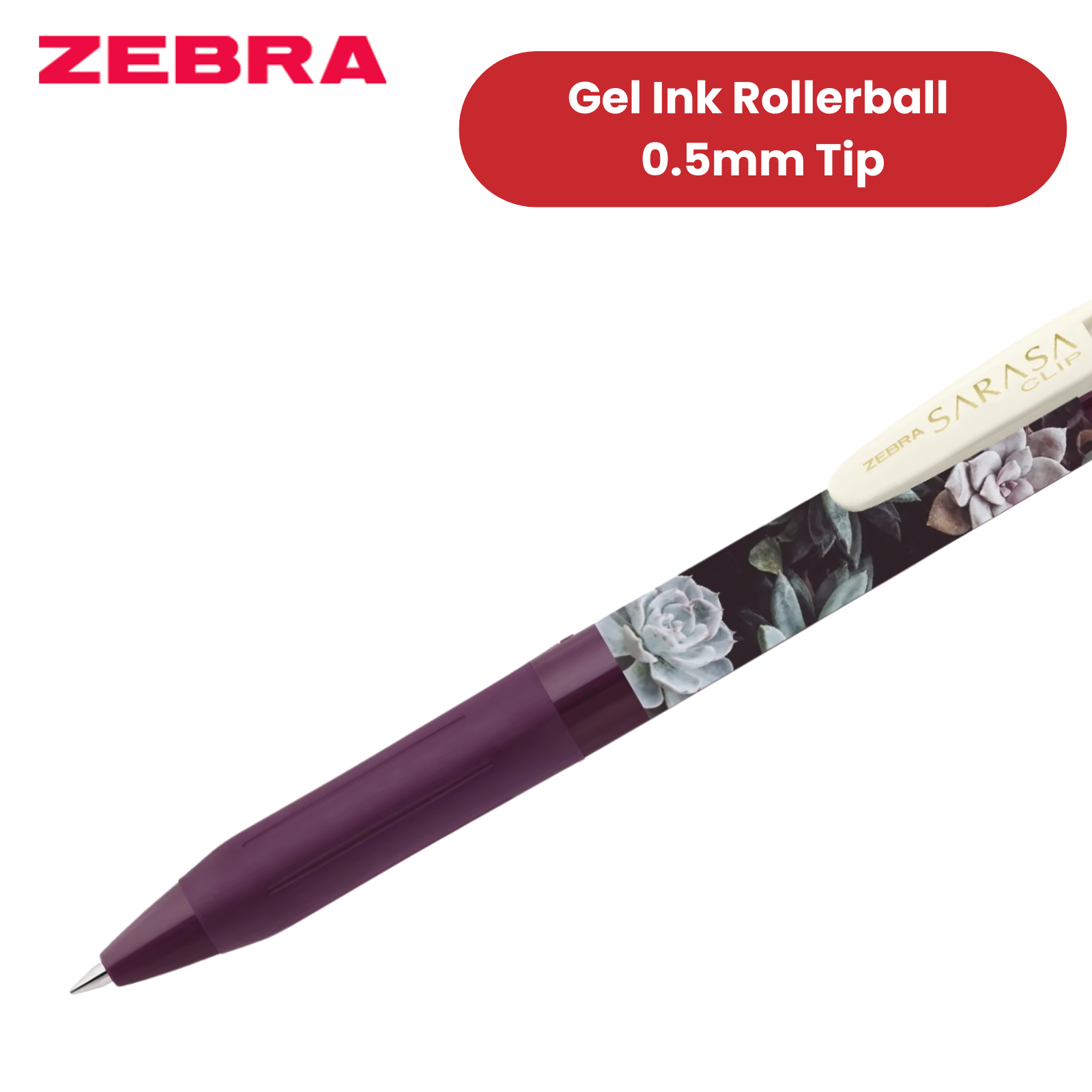 SARA Sarasa Clip Retractable Gel Pens - Set of 10 • Zebra • TACTO