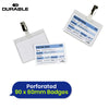 Durable A4 Visitor Sign In Book with 100 Badge Inserts GDPR Guest Log for Office Events Weddings & Meetings 90 x 60 mm