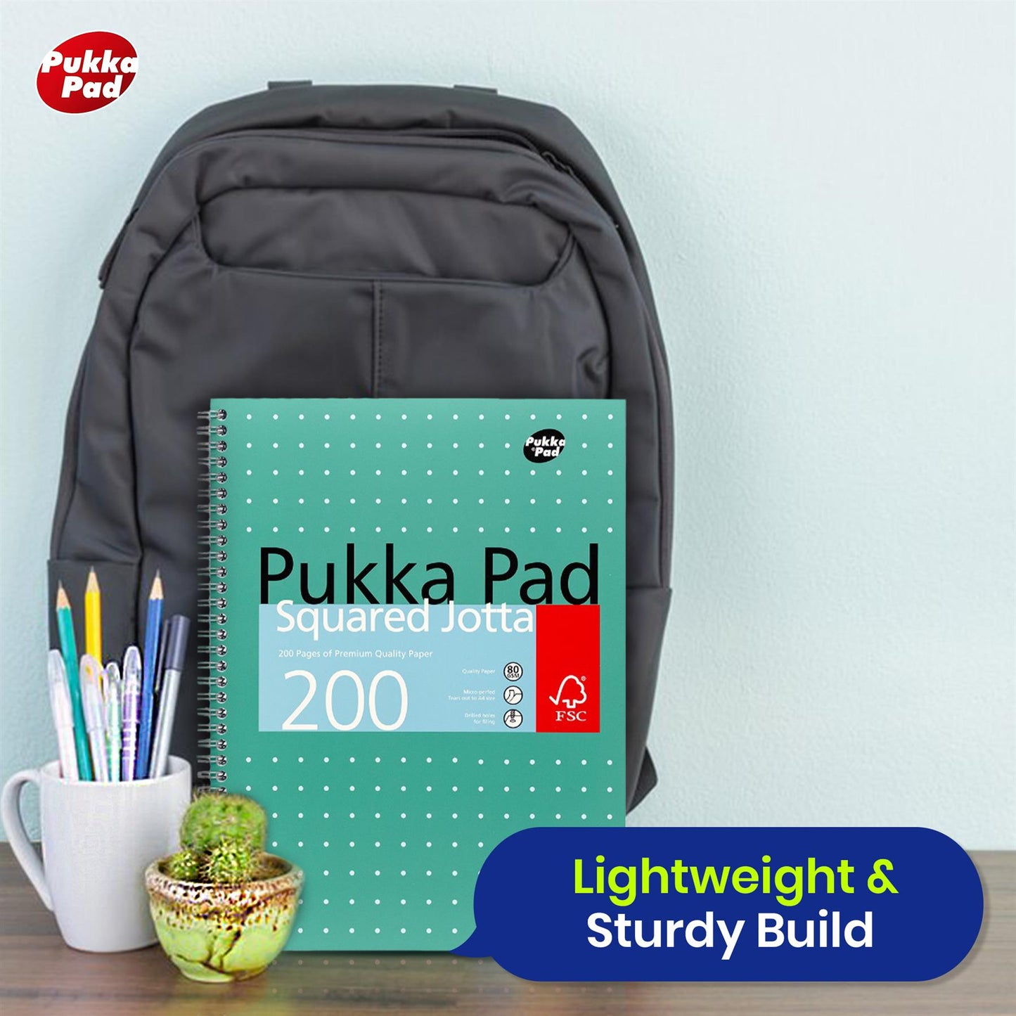 2x Pukka Pad A4 Metallic Squared & Lined Notebooks 200 Pages 80GSM Wirebound