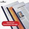Durable Dark Blue Spine Bar - A4 Plastic Slide Binder, 6mm Strip Paper Binder for Work (Pack of 100)