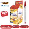 BIC CRISTAL MEDIUM BALL POINT PEN RED - BOX OF 50 - 1 to 5 Packs