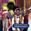 Black and Gold Balloons with 50th Birthday Banner Party Decoration Set 12 Inch