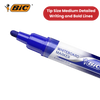 BIC Velleda Liquid Ink Dry Wipe Markers - Blue Ink, Smooth Writing, Pack of 12