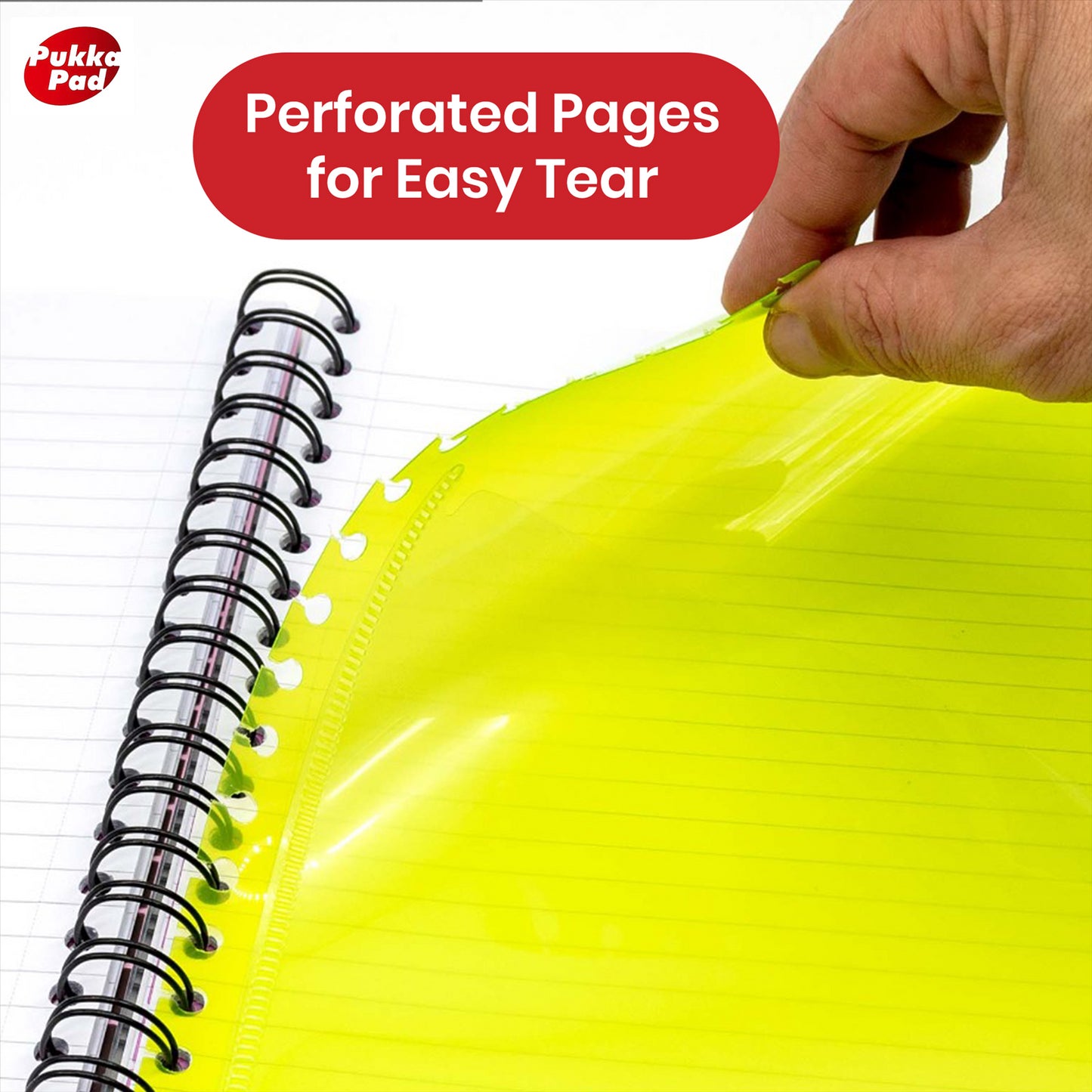 Pukka Pad Project Book - 250 Pages Assorted Colours Stripes A4 Notepad for School