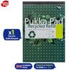 Pukka Pad Recycled Refill Notepad with 100 Pages of 80GSM, Feint Ruled Lines - Single Book