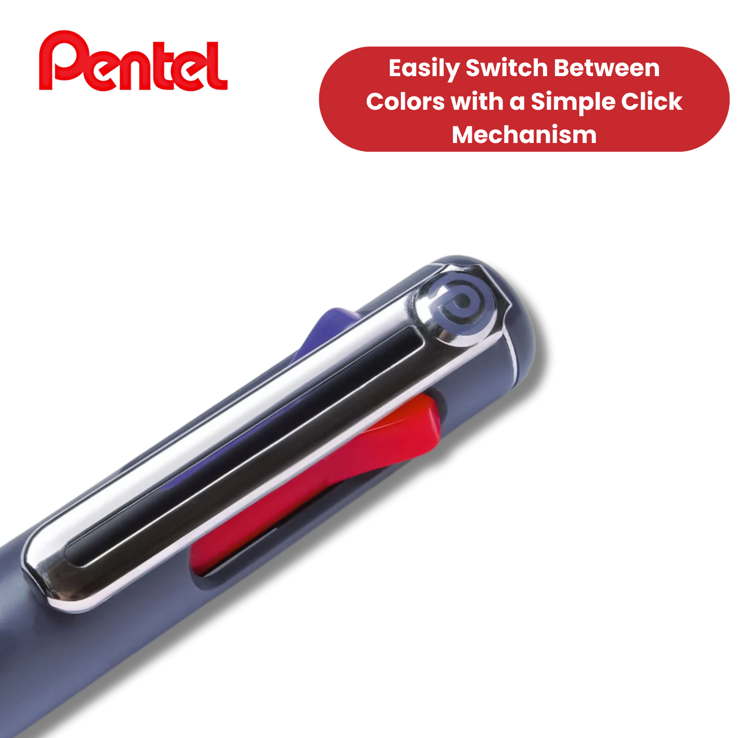 Pentel iZee 4 Colours Retractable Ballpoint Pens, Standard - Single Pen