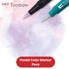 Tombow ABT Dual Brush Pens Pastel Colors Water-Based, Blendable - Pack of 12