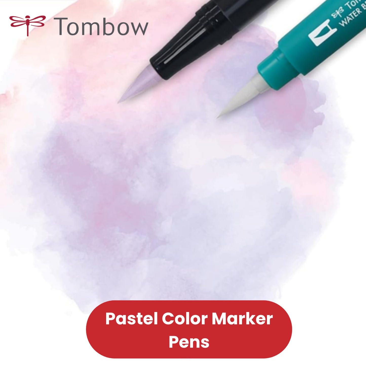 Tombow ABT Dual Brush Pens Pastel Colors Water-Based, Blendable - Pack of 12