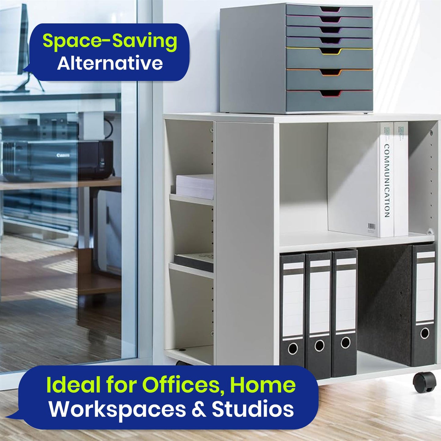 Durable VARICOLOR 7 Drawer Unit A4 Paper Tray & Filing Tray Organiser