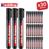 Edding 330 Permanent Multi Marker Chisel Tip 1-5mm Waterproof Quick-Drying Black