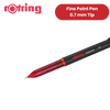 rOtring Rollerball Pen Fine Point 0.7mm - Red Ink, Smooth & Precise Writing