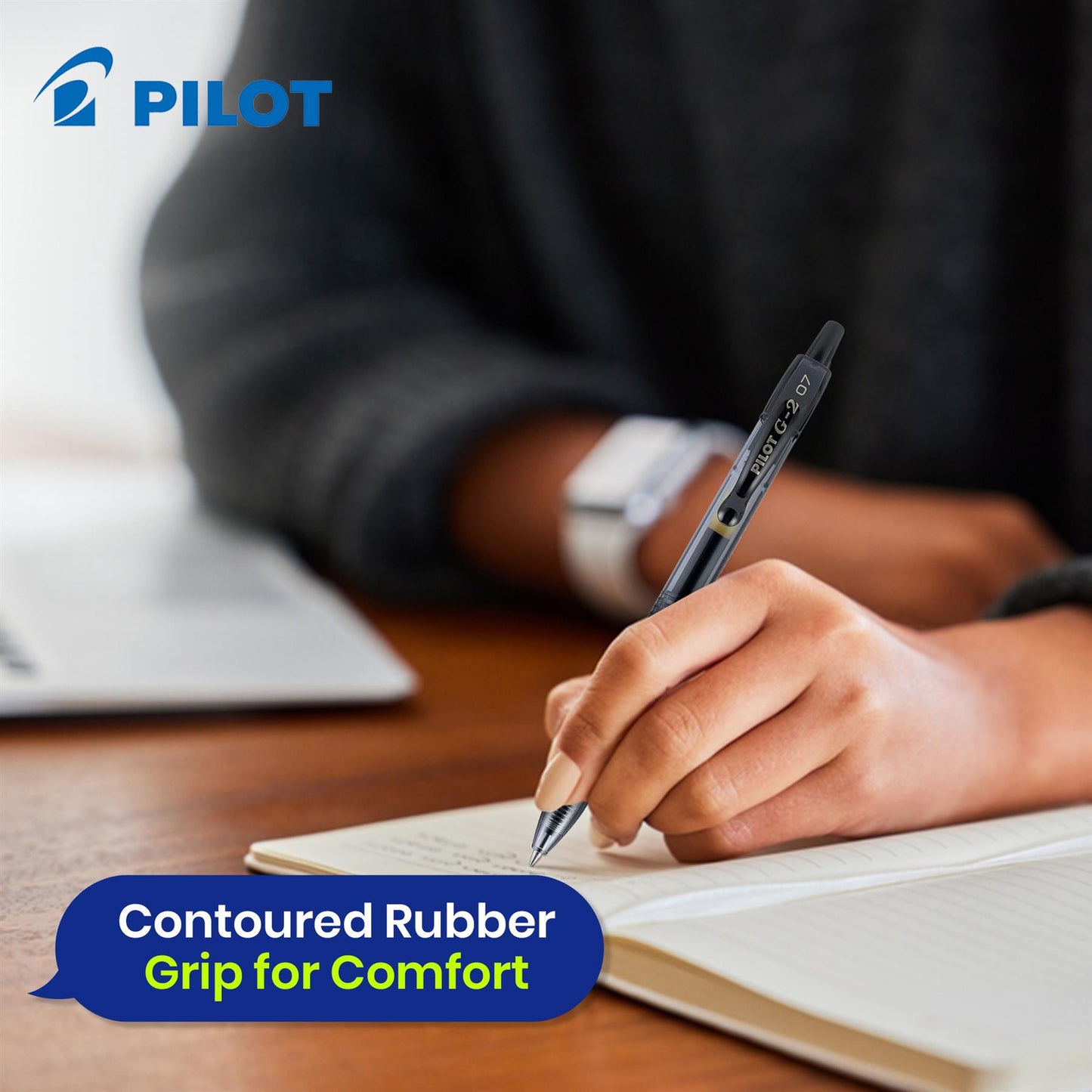 Pilot G-207 Retractable Gel Rollerball Medium Value Pack Black (Pack of 8)