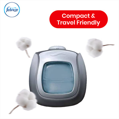 Febreze Clip-On Car Air Freshener - 2ml Cotton Fresh Gel Vent Car Freshener for Odour