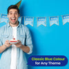 Happy Birthday Blue Bunting 4M with 10 Flags Reusable Party Decoration