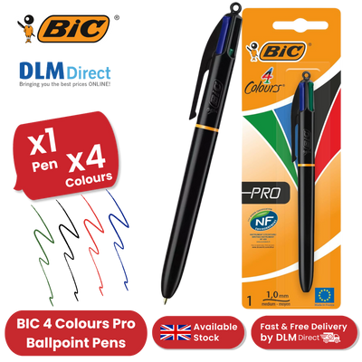 Bic 4 Colours Pro Ballpoint Pen 1.0mm - Single Pen