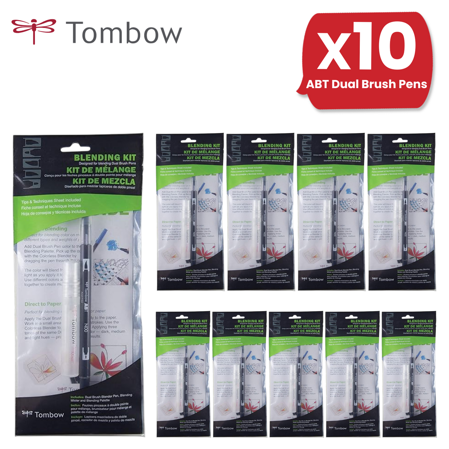 Tombow Blending Kit For Blending Water-Based Brush Pens & Calligraphy Pack of 4