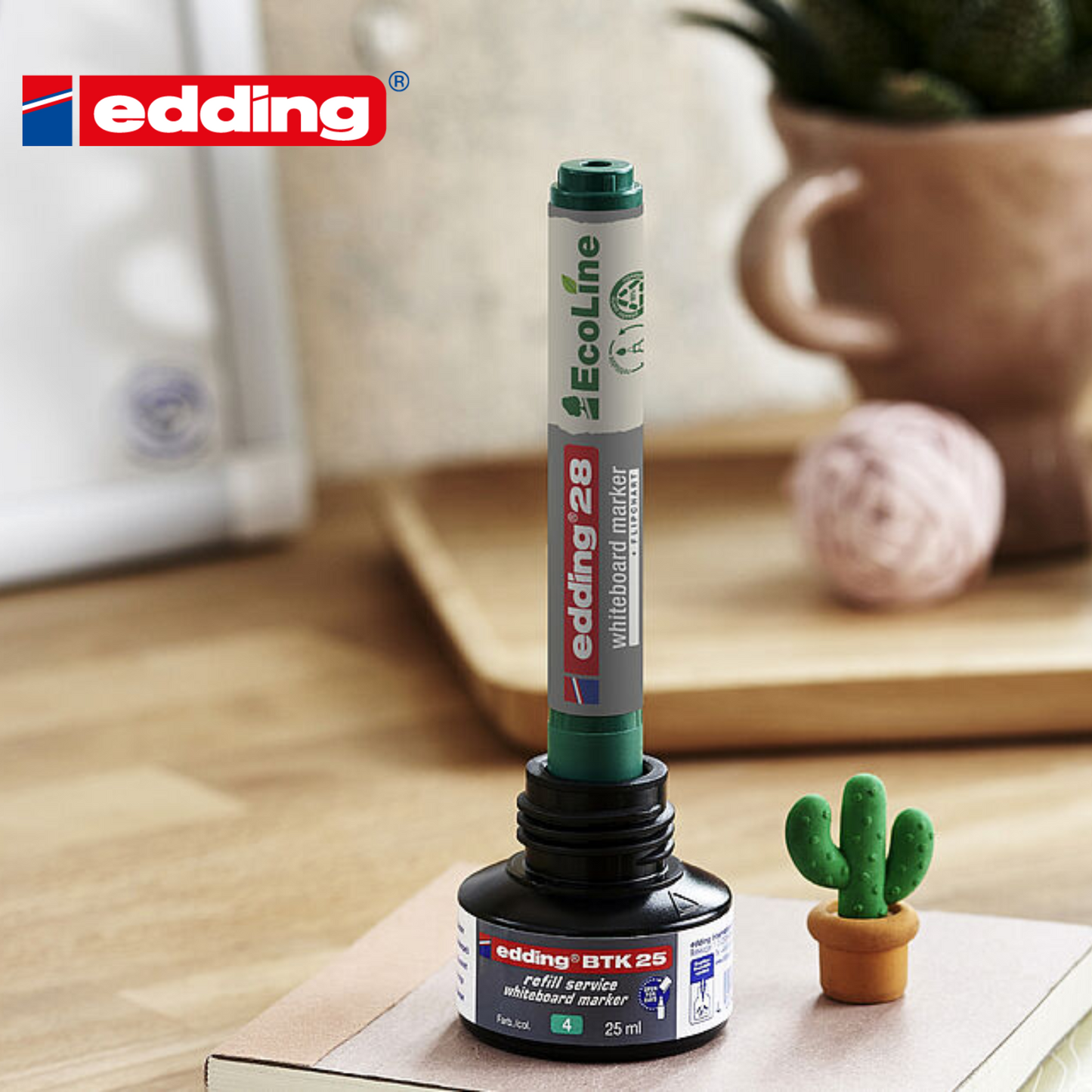 Edding 29 Ecoline Whiteboard EcoFriendly Multiple Markers Chisel Tip 1-5mm Green