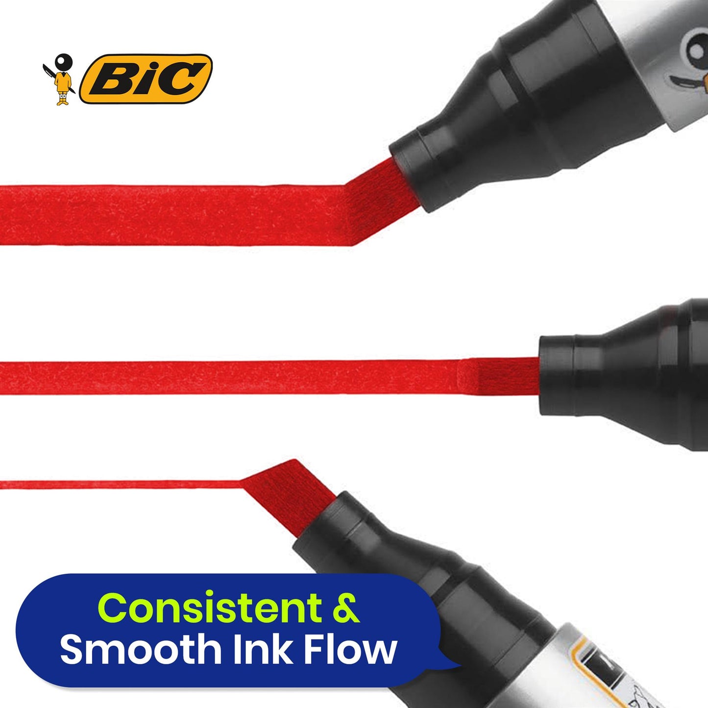 BIC Marking 2300 ECOlutions Permanent Chisel Tip Markers Red - Single Pen