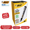Bic 2300 Permanent Black Chisel Tip Marker (Pack of 12) 820926