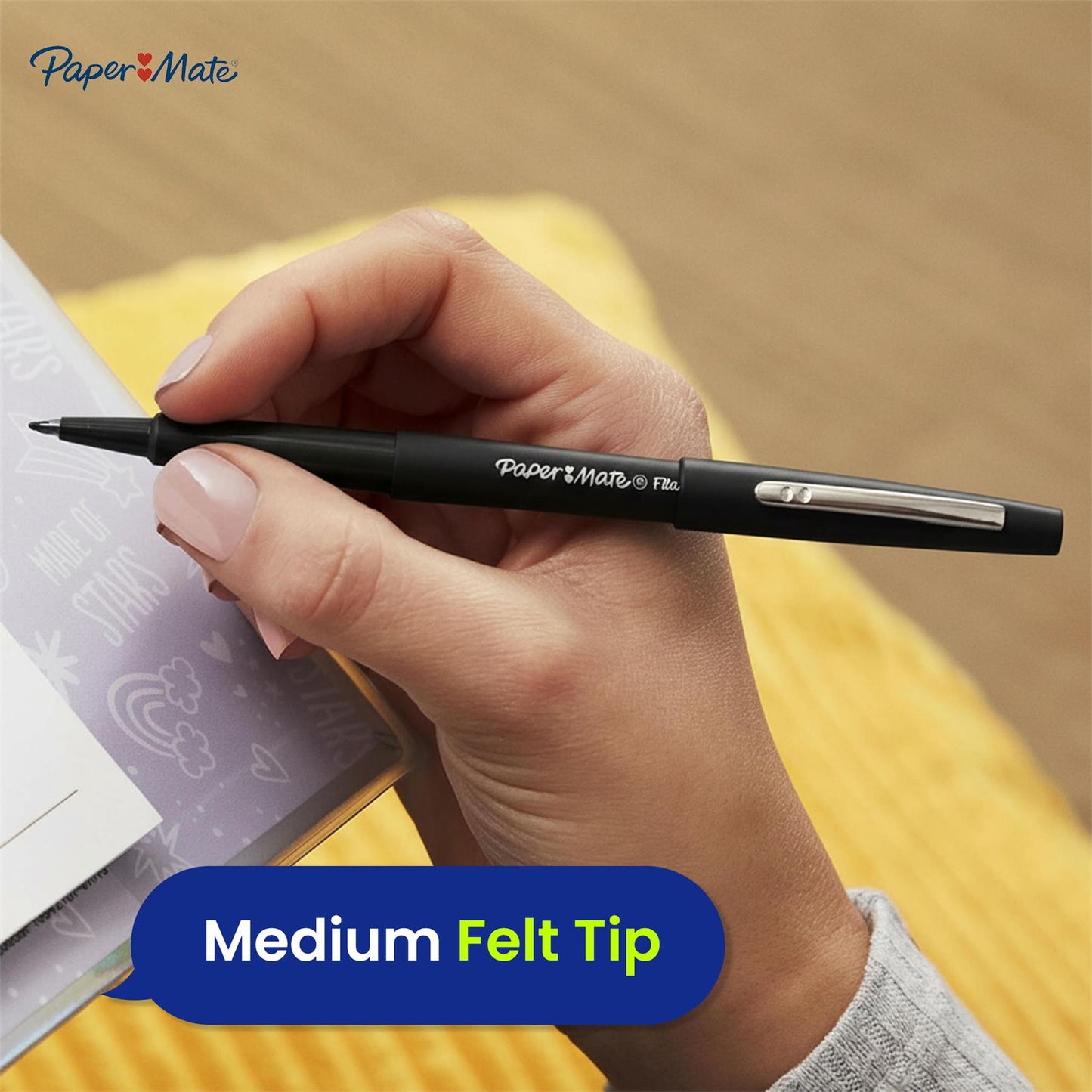 Paper Mate Flair Black Pens 3x, Pilot G2 Red Gel Pens Pack of 3, Bic 2300 Black Permanent Markers Set 3x