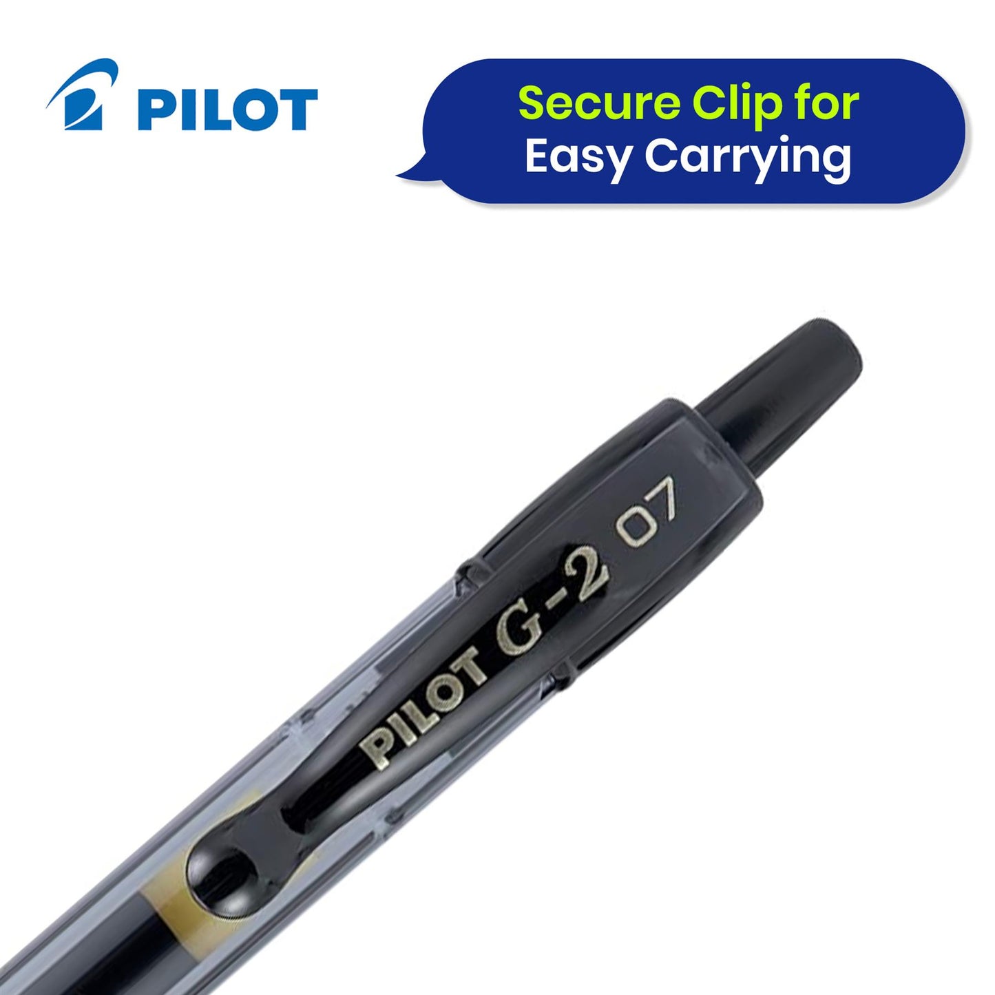 Pilot G-207 Retractable Gel Rollerball Medium Value Pack Black (Pack of 8)