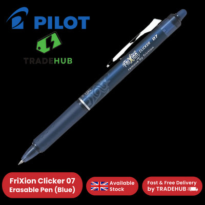 Pilot FriXion Clicker Erasable Gel Rollerball Multiple Pens 0.7mm Tip - Blue