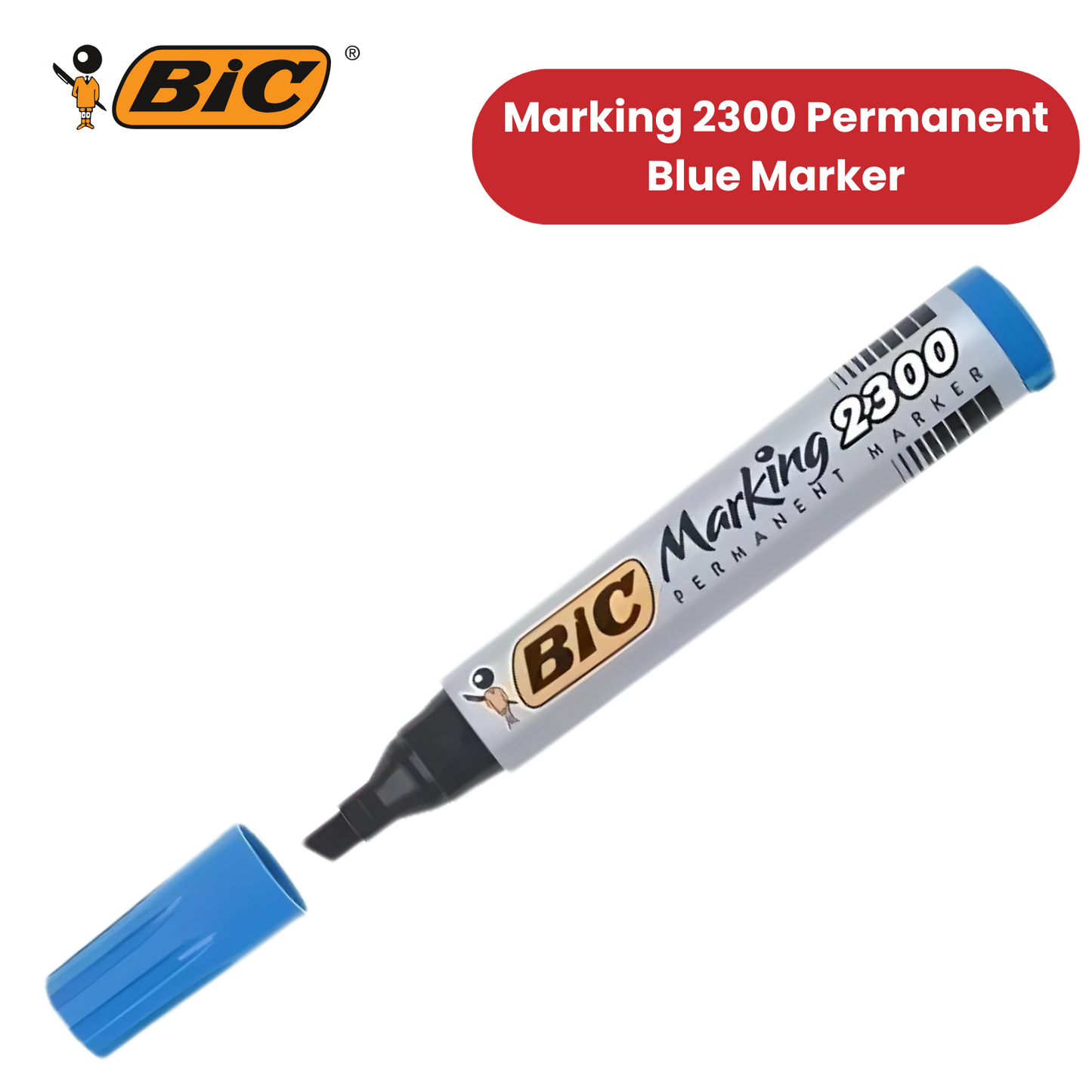 BIC Marking 2300 ECOlutions Permanent Chisel Tip Markers Blue - Single Pen