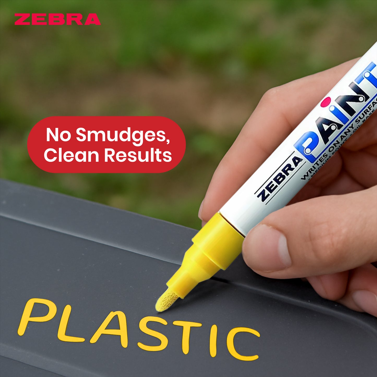 Zebra Yellow Paint Marker Pen 1.5mm Tip Permanent Marker, Waterproof Paint Pen For Writing