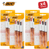 BIC 4 Colour Shine - Rose Gold - Pack of 3