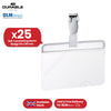 Durable ID Card Holder 25 Pcs Self Laminating ID Badge Holders with Clip for Office