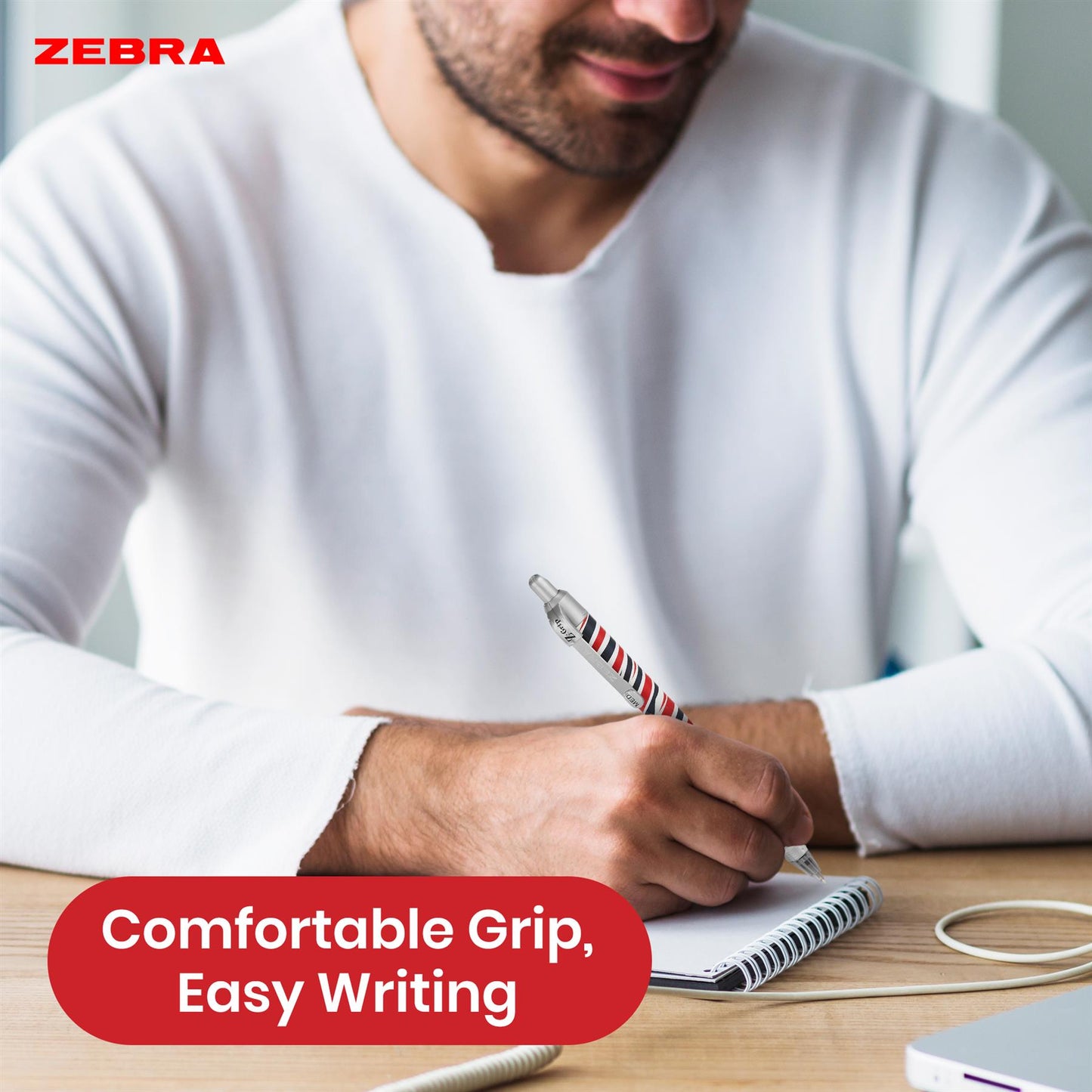 Zebra Z-Grip Ballpoint British-Inspired Uni-Ball Pen, 1.0 mm Nib Retractable Pen for Events