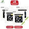 Happy 50th Birthday Black and White Recyclable Banner - 2.6m