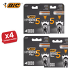 BIC Flex 5 Hybrid Men's Razor Refills  - Box of 4 Cartridges