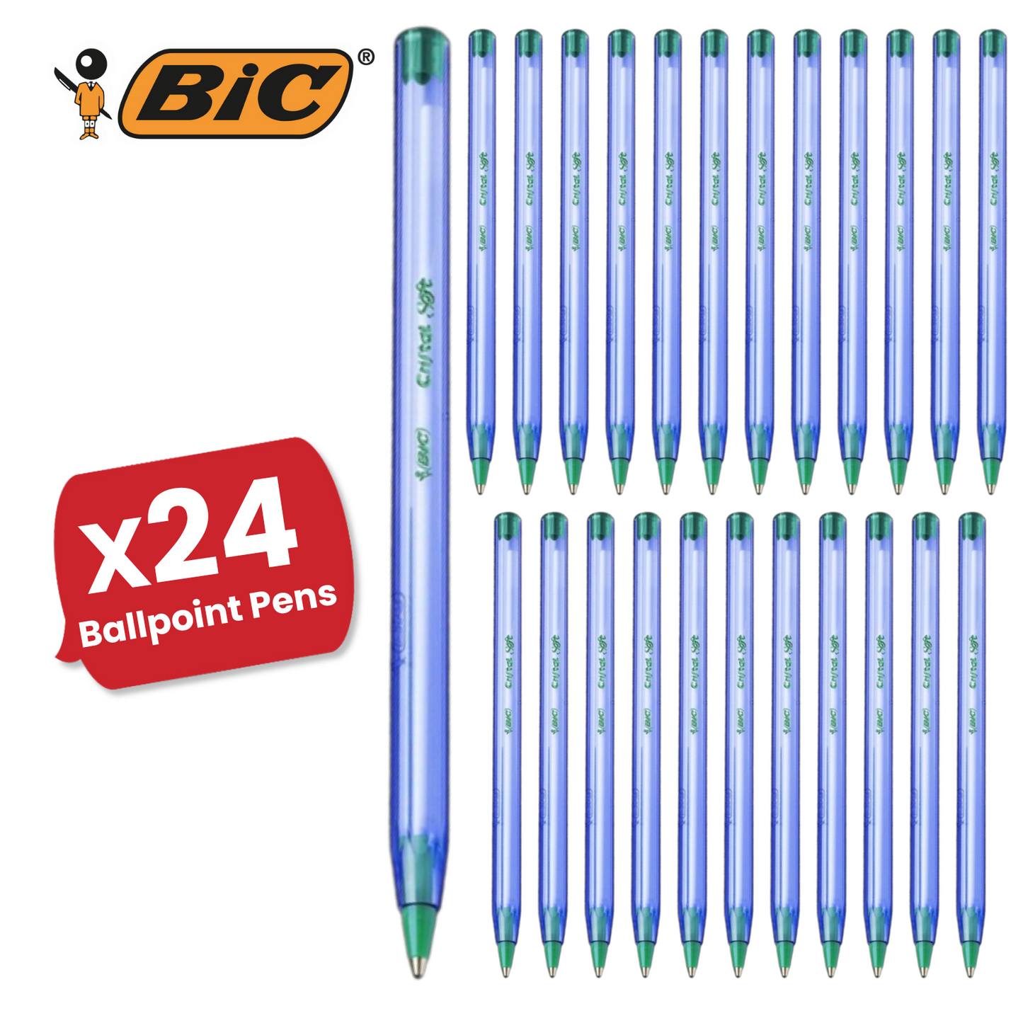 Bic Cristal Soft - Green - Single