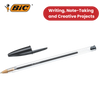 BIC CRISTAL MEDIUM BALL POINT PEN BLACK - BOX OF 50 - 1 to 5 Packs