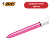 Bic 4 Colour Shine - Pink - Pack of 12
