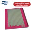 Europa Splash A4+ Notepad  Wirebound 160 Pages 80gsm FSC Paper Ruled Pink