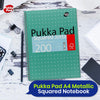 2x Pukka Pad A4 Metallic Squared & Lined Notebooks 200 Pages 80GSM Wirebound