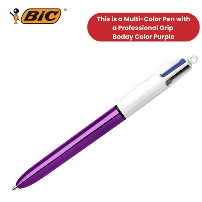 Bic 4 Colour Shine - Purple - Single Pen