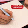 Zebra Z-Grip Ballpoint Pens Pastel Blue Marble Retractable Pens, 3 Pcs Black Ink Biros for School