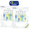 On The Wall Birthday Boy Bunting 4m with 10 Flags, Blue Reusable Party