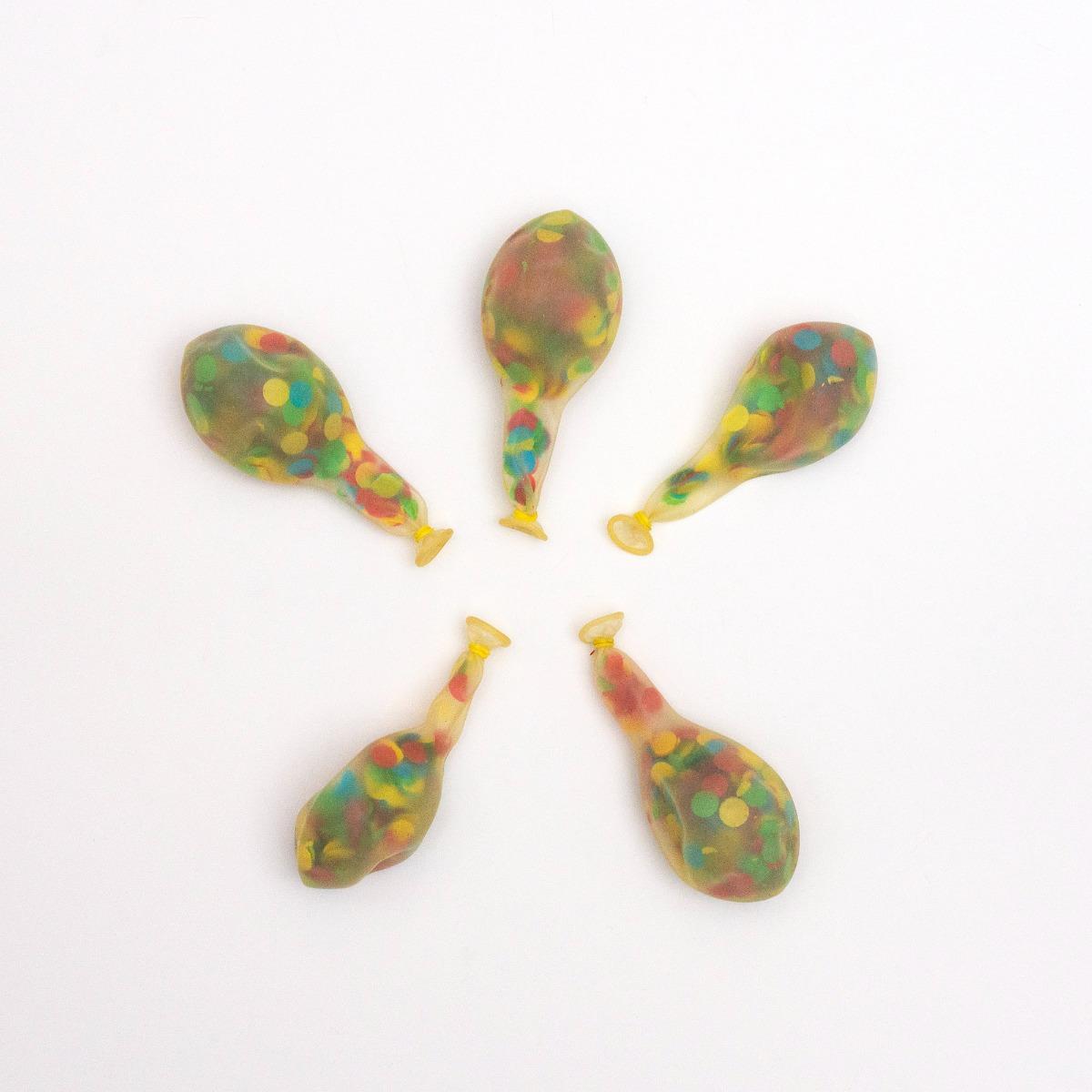 OTW426 Latex Balloon - Muticoloured Confetti - Clear - 12