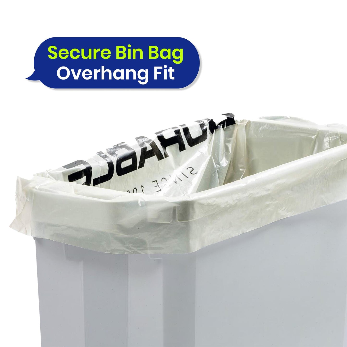 110L Bin Bags 25 Pack and 60L DURABIN Waste Bin Bundle Strong Recycled Plastic Set